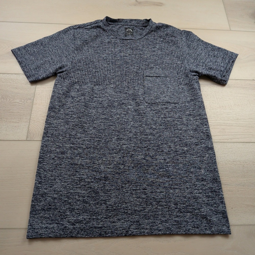 The North Face Mens Space Dye Knit Pocket T-Shirt Blue Grey Small